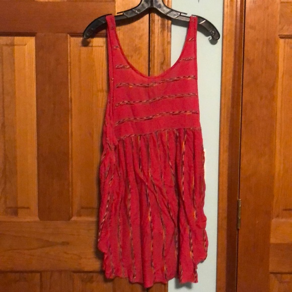 Free People Flowy Hot Pink High-Low Tank Top - Picture 4 of 6